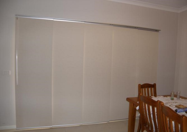 Panel Blinds in closed position 